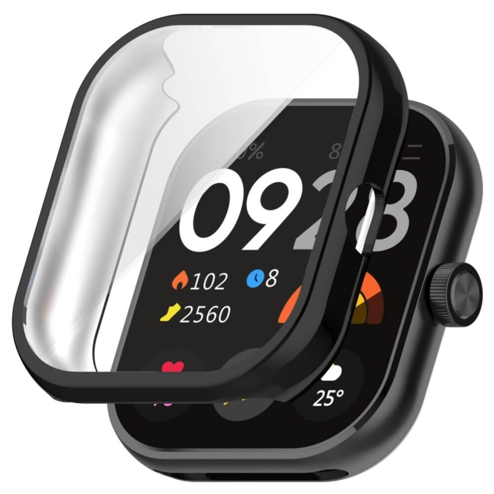 2ΣΕ1 ΘΗΚΗ ΠΡΟΣΤΑΣΙΑΣ ΣΙΛΙΚΟΝΗΣ / TEMPERED GLASS ΓΙΑ XIAOMI REDMI WATCH 4 ΜΑΥΡΟ ΧΡΩΜΑ