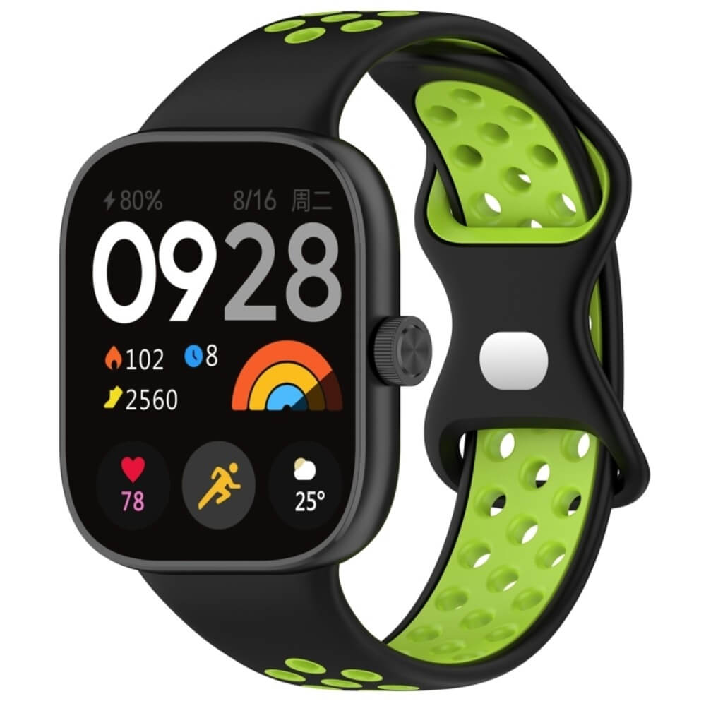 DUAL COLOR ΛΟΥΡΑΚΙ ΣΙΛΙΚΟΝΗΣ ΓΙΑ REDMI WATCH 4/5/XIAOMI 8 PRO ΜΑΥΡΟ/ΛΑΧΑΝΙ