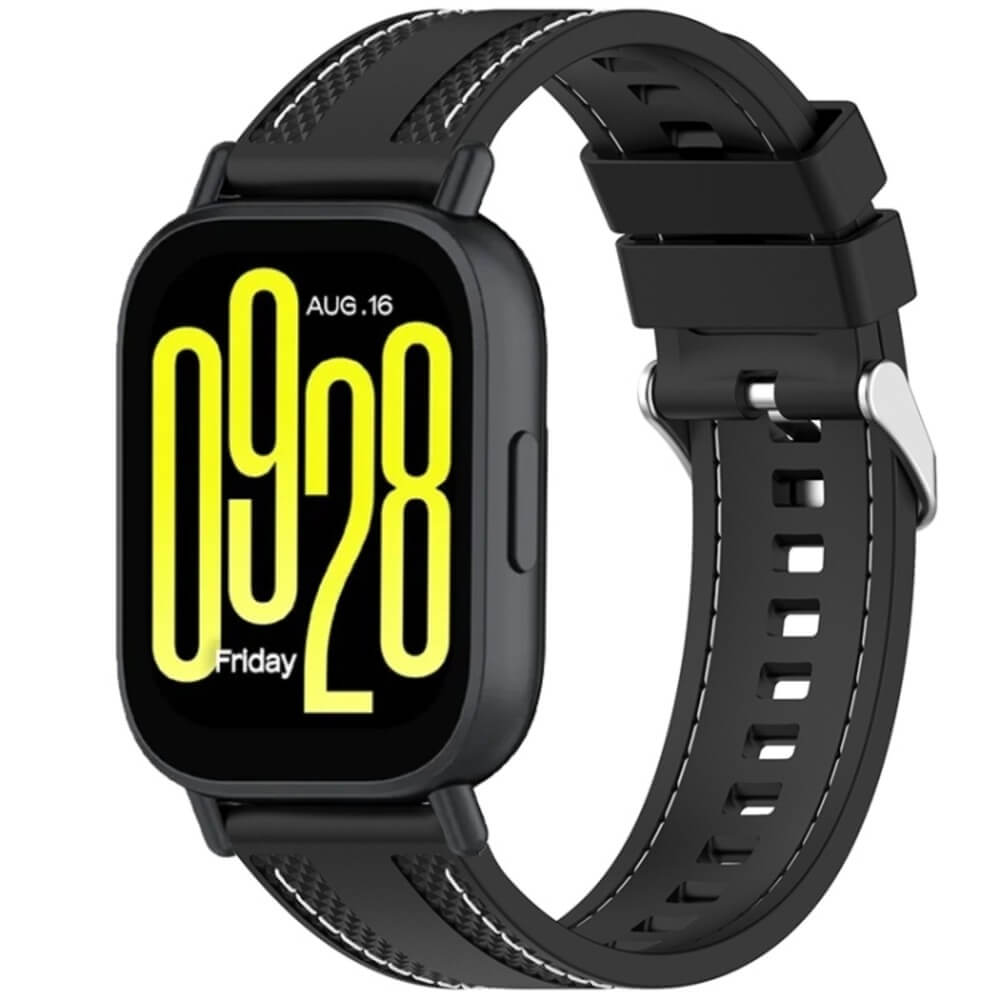 ΛΟΥΡΑΚΙ ΣΙΛΙΚΟΝΗΣ ΜΑΥΡΟ ΜΕ ΔΙΠΛΗ ΡΑΦΗ ΓΙΑ HUAWEI WATCH GT & GT Pro 2/3/4/5/Ultimate 46mm