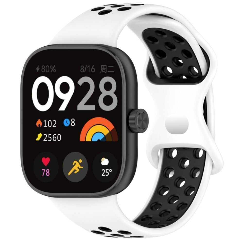 DUAL COLOR ΛΟΥΡΑΚΙ ΣΙΛΙΚΟΝΗΣ ΓΙΑ REDMI WATCH 4/5/XIAOMI 8 PRO ΑΣΠΡΟ/ΜΑΥΡΟ