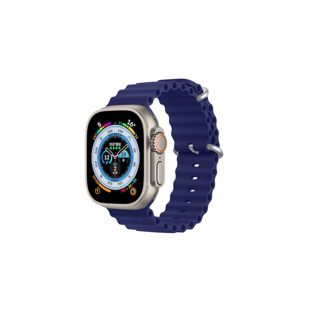 OCEANWAVE VERSION ΛΟΥΡΑΚΙ ΣΙΛΙΚΟΝΗΣ ΜΠΛΕ APPLE WATCH 42/44/45mm
