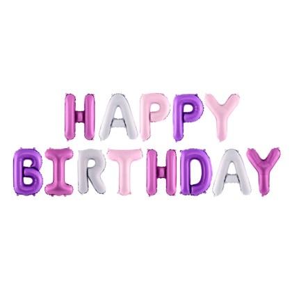 Αλυσίδα μπαλόνια happy birthday  340 x 35 cm 