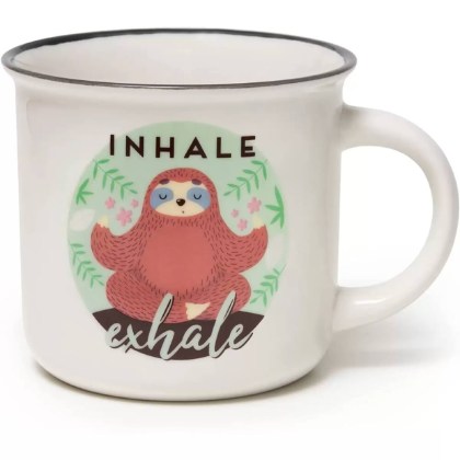 Κούπα λευκή inhale exhale 350ml